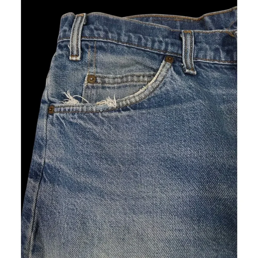 80s Levis Orange Tab Jeans Vtg 517 Bootcut Distressed Indie Sleaze 34x28 Actual